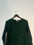 trueBrowns Dark Green Dobby Top | Grocsy