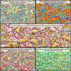 Confect Spring Sprinkles Edible |  Mix Green & Pink Eggs & Yellow & Gold Bunny pack of 5 (EAST 3) - 100Gms | Grocsy