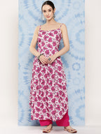 InWeave Women's Pink Fuchsia Japanese Art Strappy Set | Grocsy