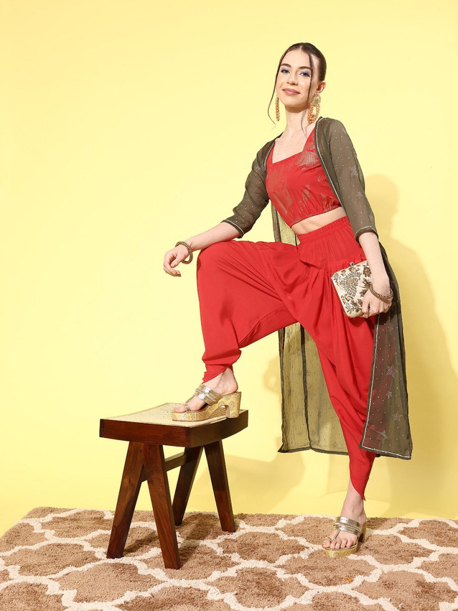 Ahalyaa Printed Co-Ords With Shrug | Grocsy