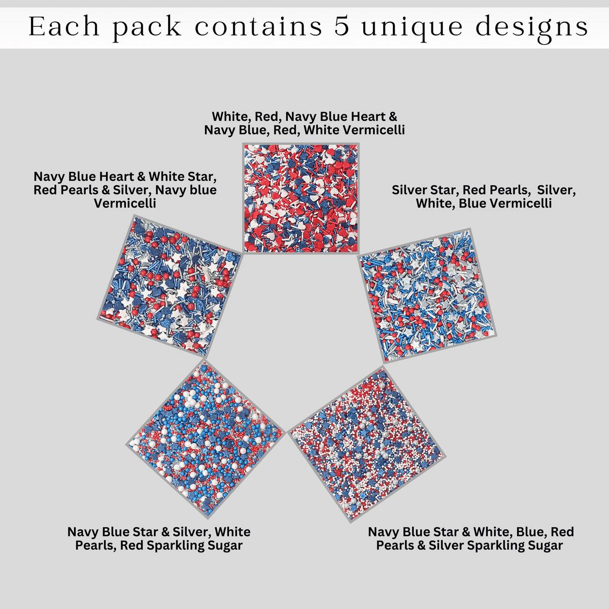 Confect Mix Heart & Star Patriotic Sprinkles | Grocsy