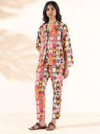 trueBrowns Cola Cotton Ikat Pant Suit Set | Grocsy
