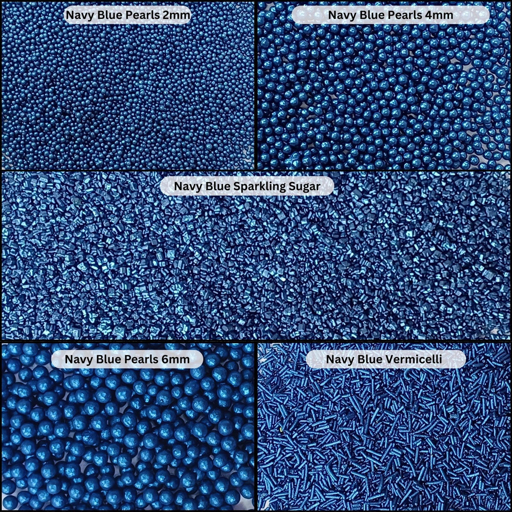 Confect Sprinkles for Cakes & Cupcakes Decoration | USP-10(Navy Blue) | Grocsy
