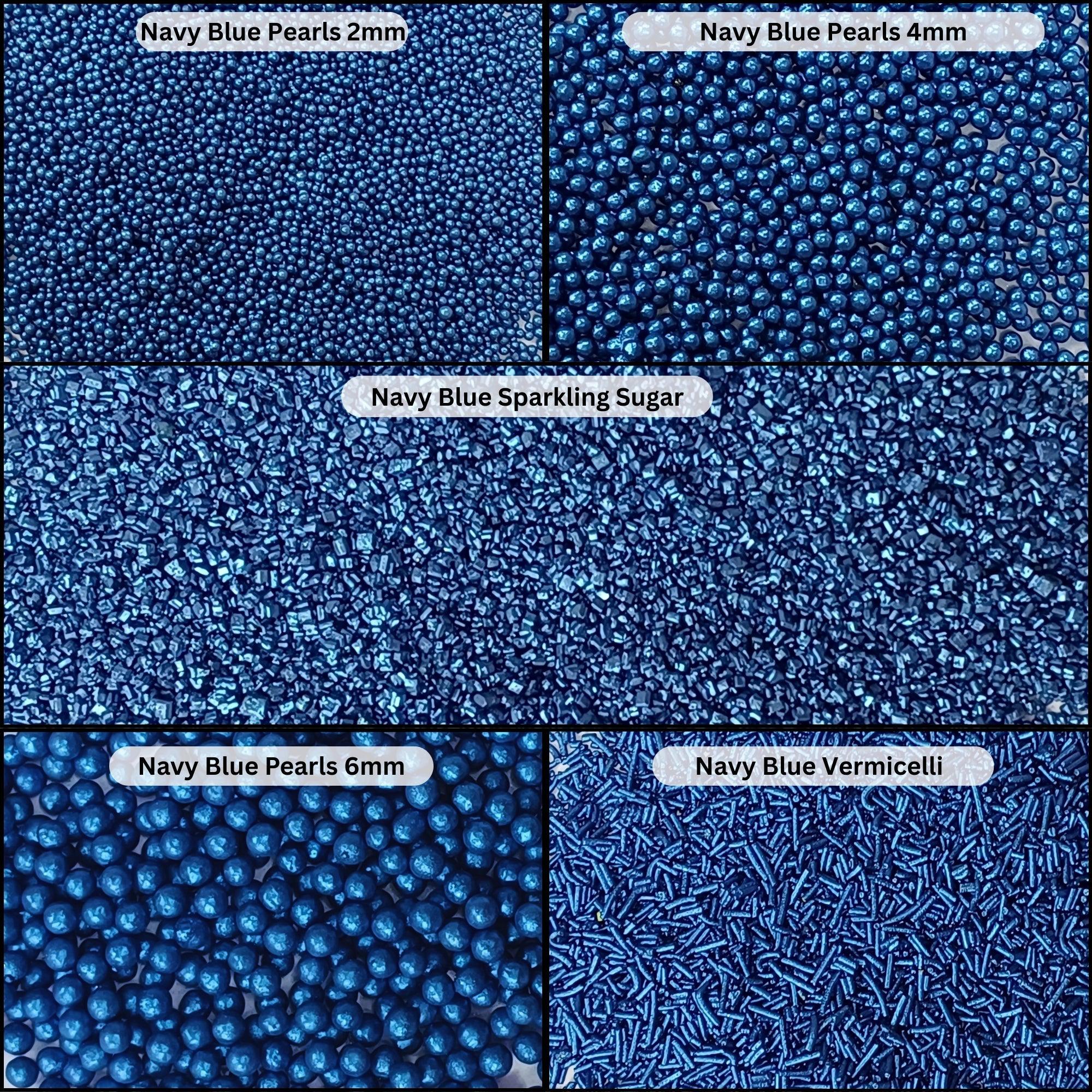 Confect Sprinkles for Cakes & Cupcakes Decoration | USP-10(Navy Blue) | Grocsy