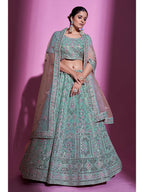 Myra Blue Gota Silk Embroidered Designer Lehenga Choli | Grocsy