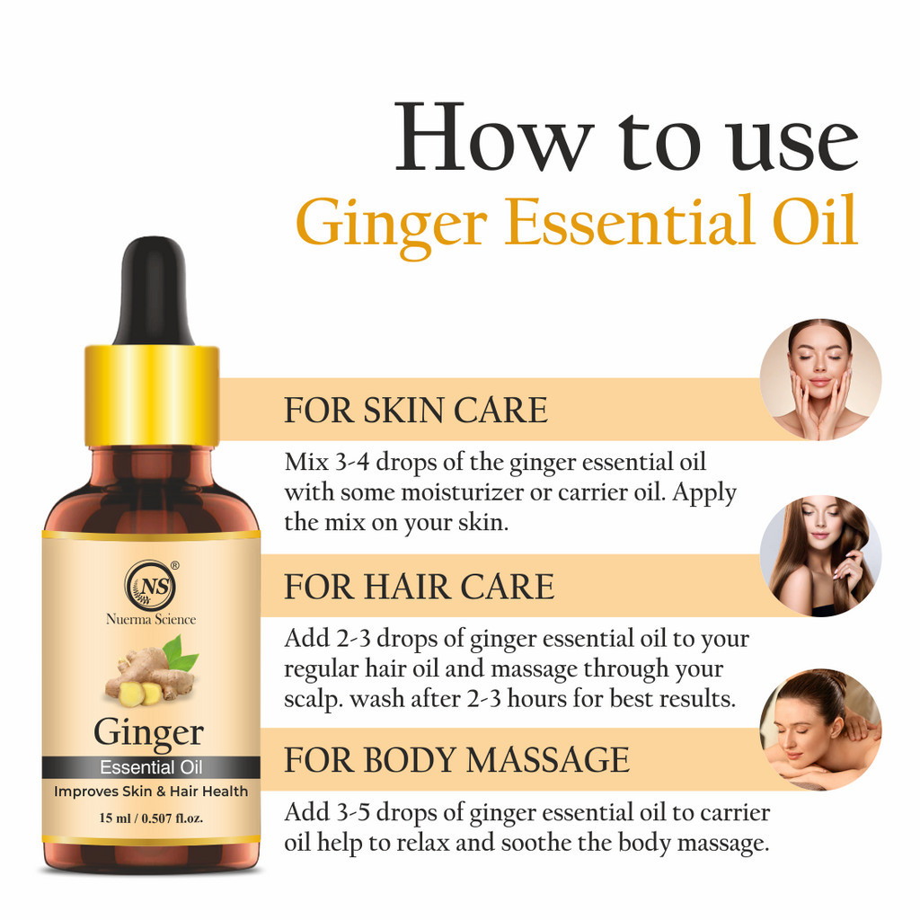 Nuerma Science Pure Ginger Oil For Skin, Body & Hair Care | Grocsy