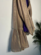 trueBrowns Lilac Tissue Pre-Stitched Saree | Grocsy