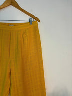 trueBrowns Mustard Gauze Dobby Pant | Grocsy