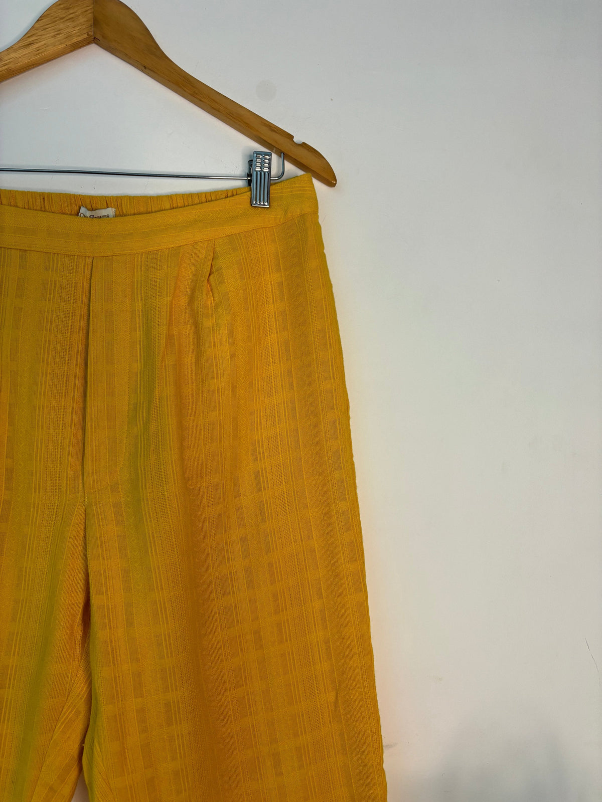 trueBrowns Mustard Gauze Dobby Pant | Grocsy