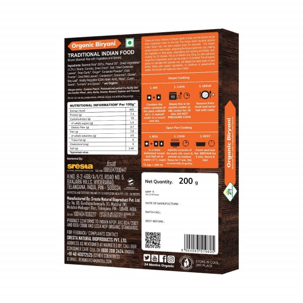 24 Mantra Organic Ready to Cook Biryani | Grocsy