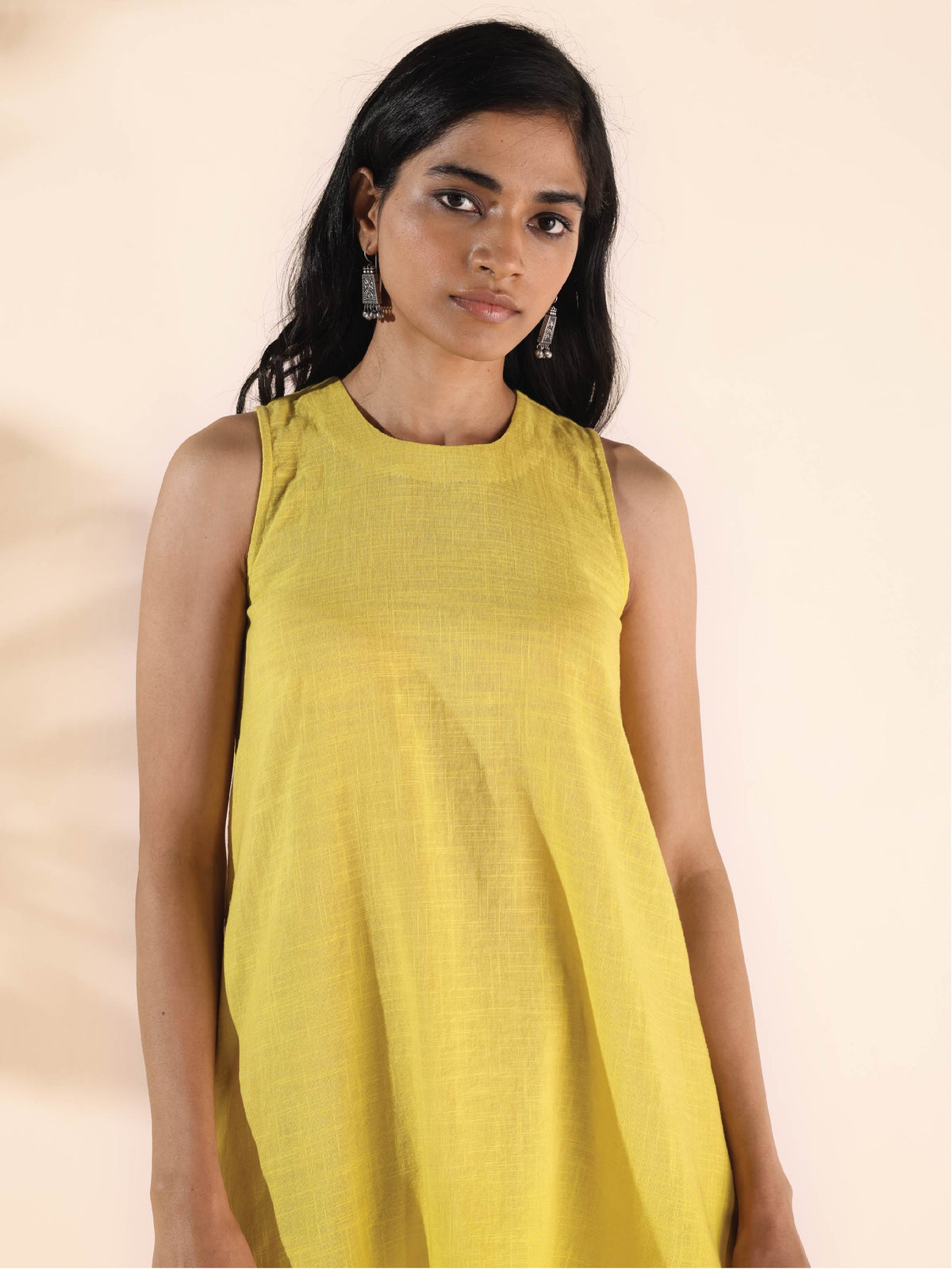 trueBrowns Lime Cotton Sleeveless Co-ord Set | Grocsy
