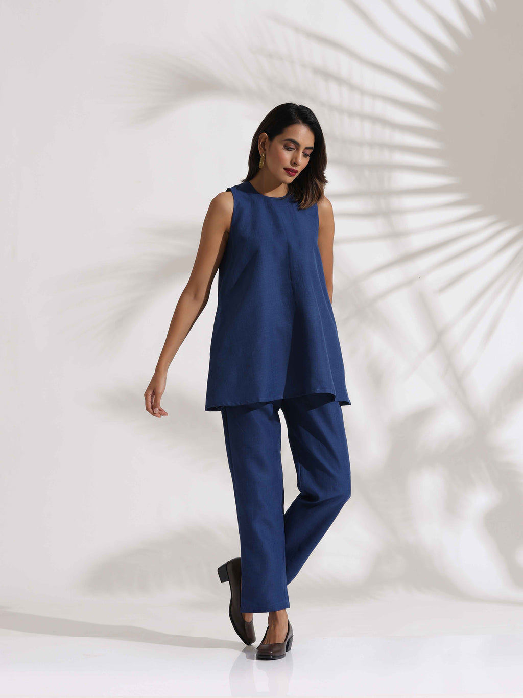 trueBrowns Blue Slub Co-ord Set | Grocsy