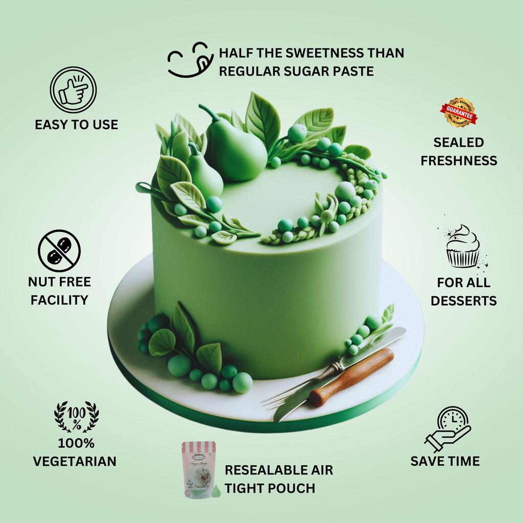 Confect Pea Green Fondant | Edible Sugarpaste | Grocsy