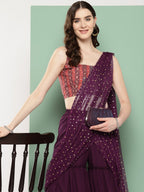 Ahalyaa Printed Ethnic Co-Ords with Draped Dupatta | Grocsy