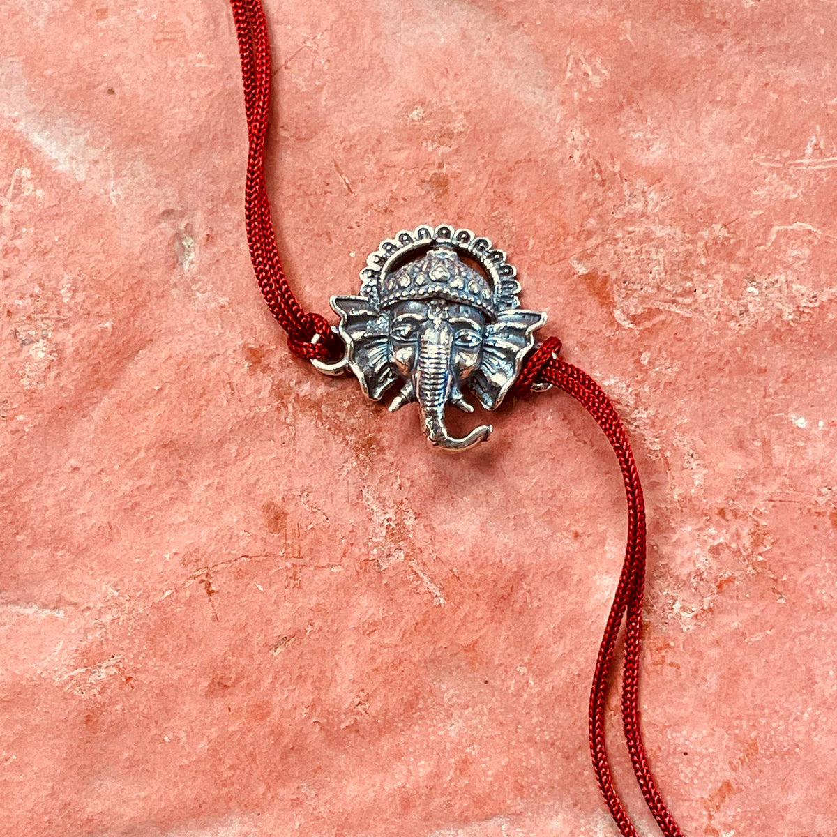 trueBrowns 925 Sterling Silver Ganesh Idol Thread Rakhi | Grocsy