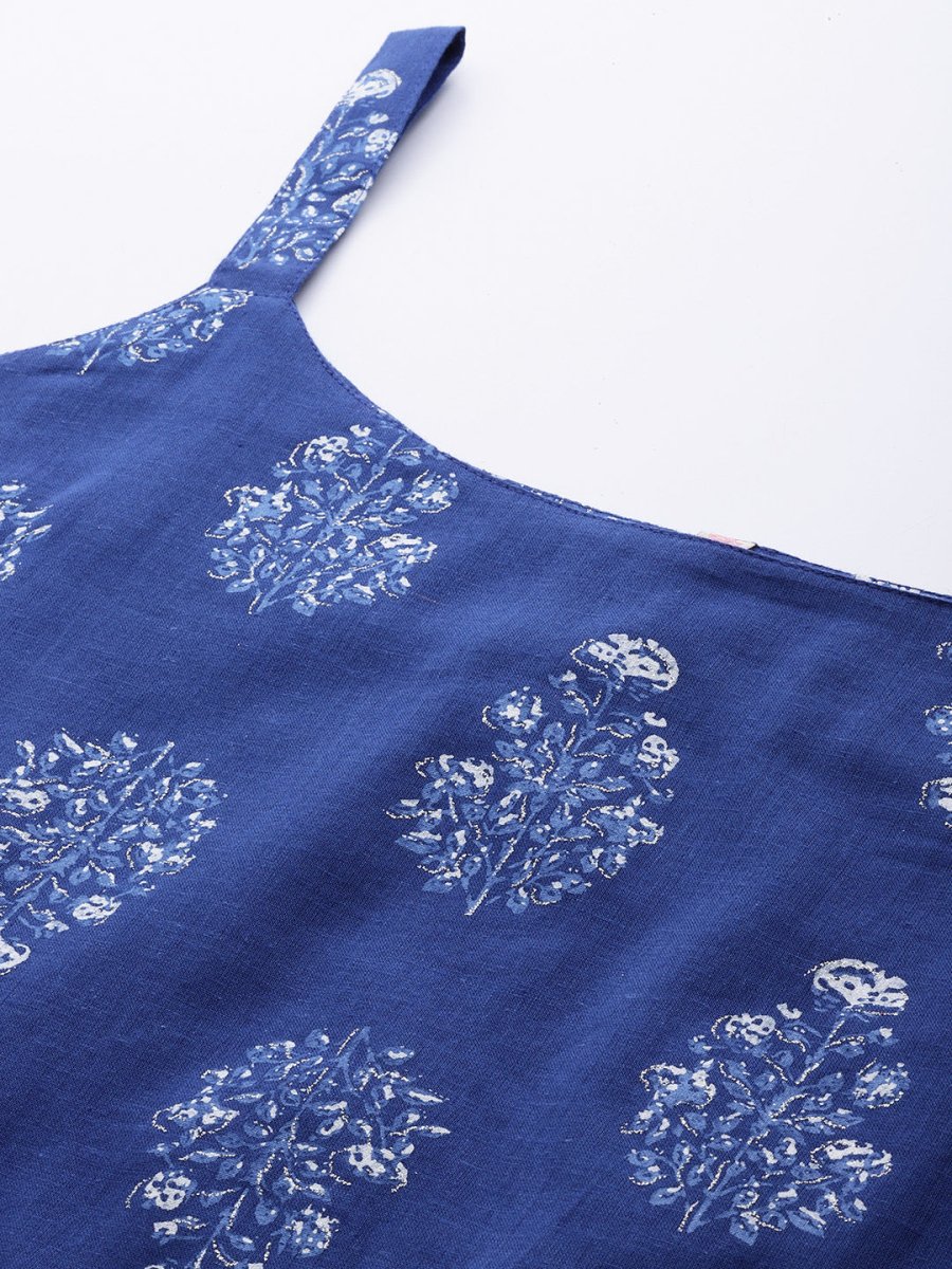 Ahalyaa Floral Printed Pure Cotton Tunic | Grocsy