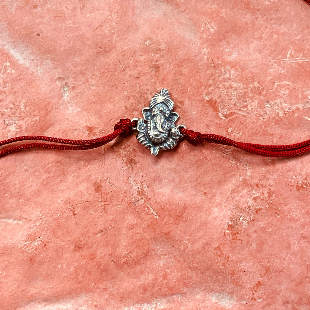 trueBrowns 925 Sterling Silver Lord Ganesh Idol Thread Rakhi | Grocsy