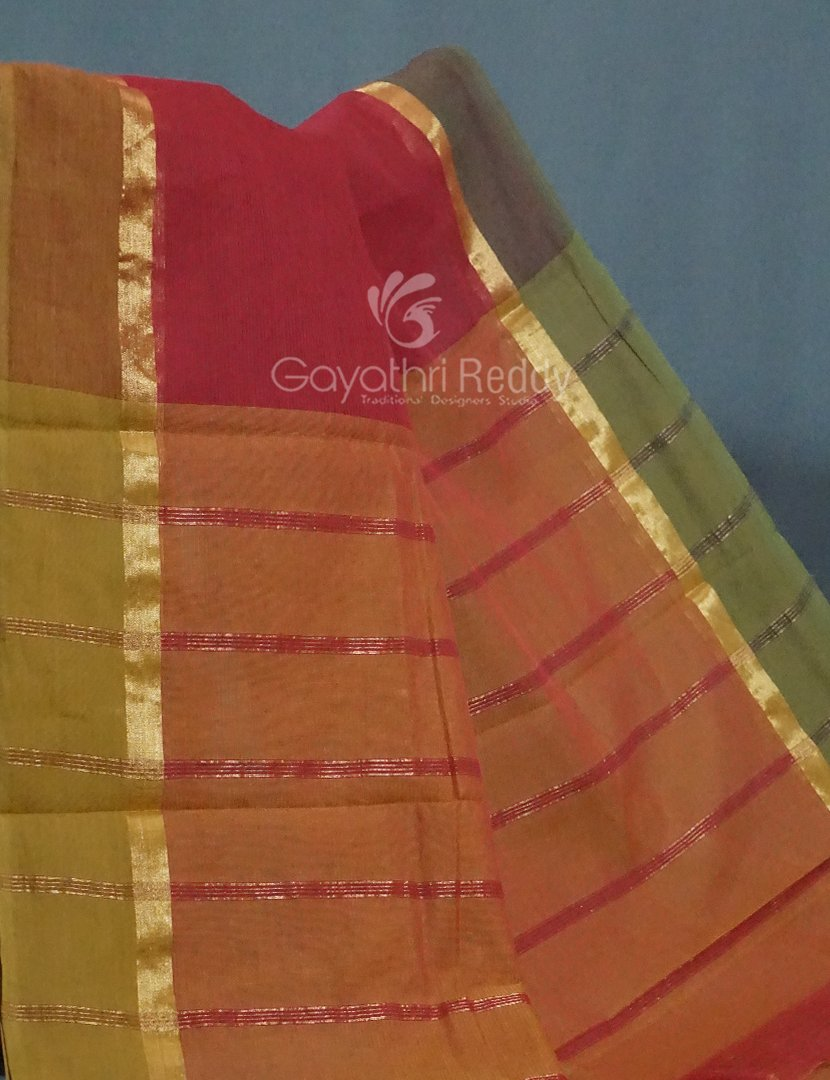 Shades of Maroon Red Pure Mangalgiri Cotton By Gayathri Reddy Designer Studio | Grocsy