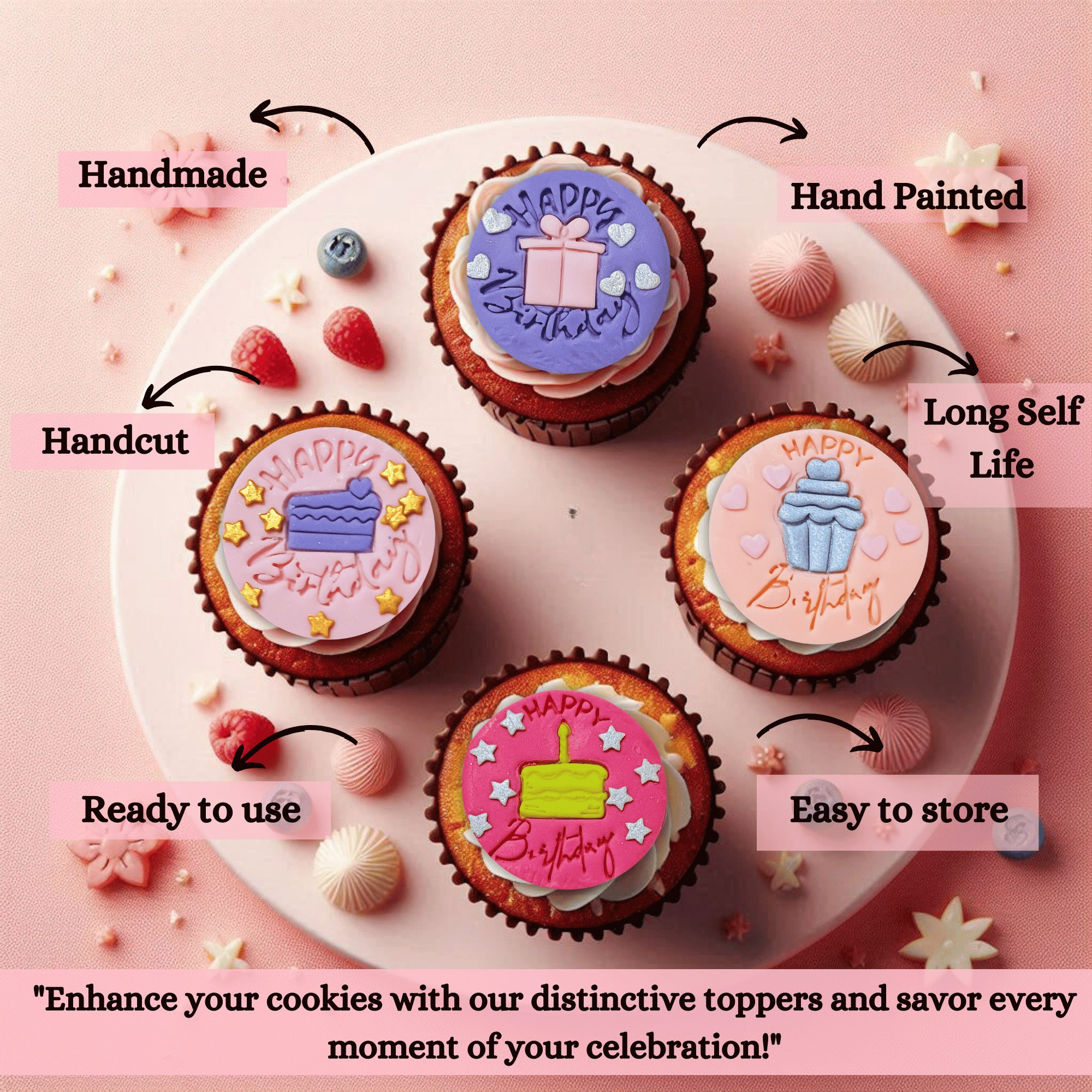 Confect Happy Birthday | Edible Celebration Topper | Grocsy
