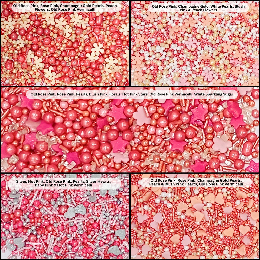 Confect Valentine Sprinkles | 15 Edible Decoration for Baking & Dessert | Grocsy