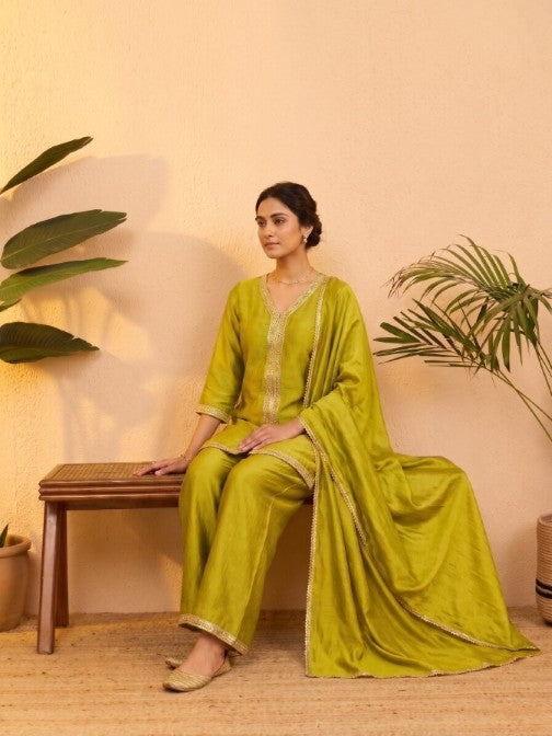 Anaita Yellow Stylish Readymade Co-Ords Set | Grocsy