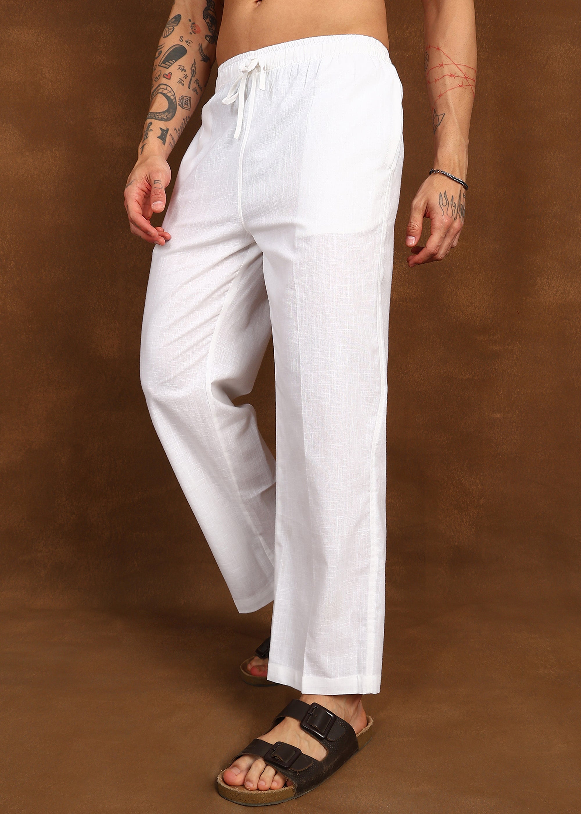 Fabmade Ivory Drift Linen Pyjama | Grocsy