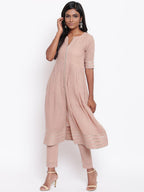 trueBrowns Pure Cotton Gota Slit Kurta Set | Relove | Grocsy