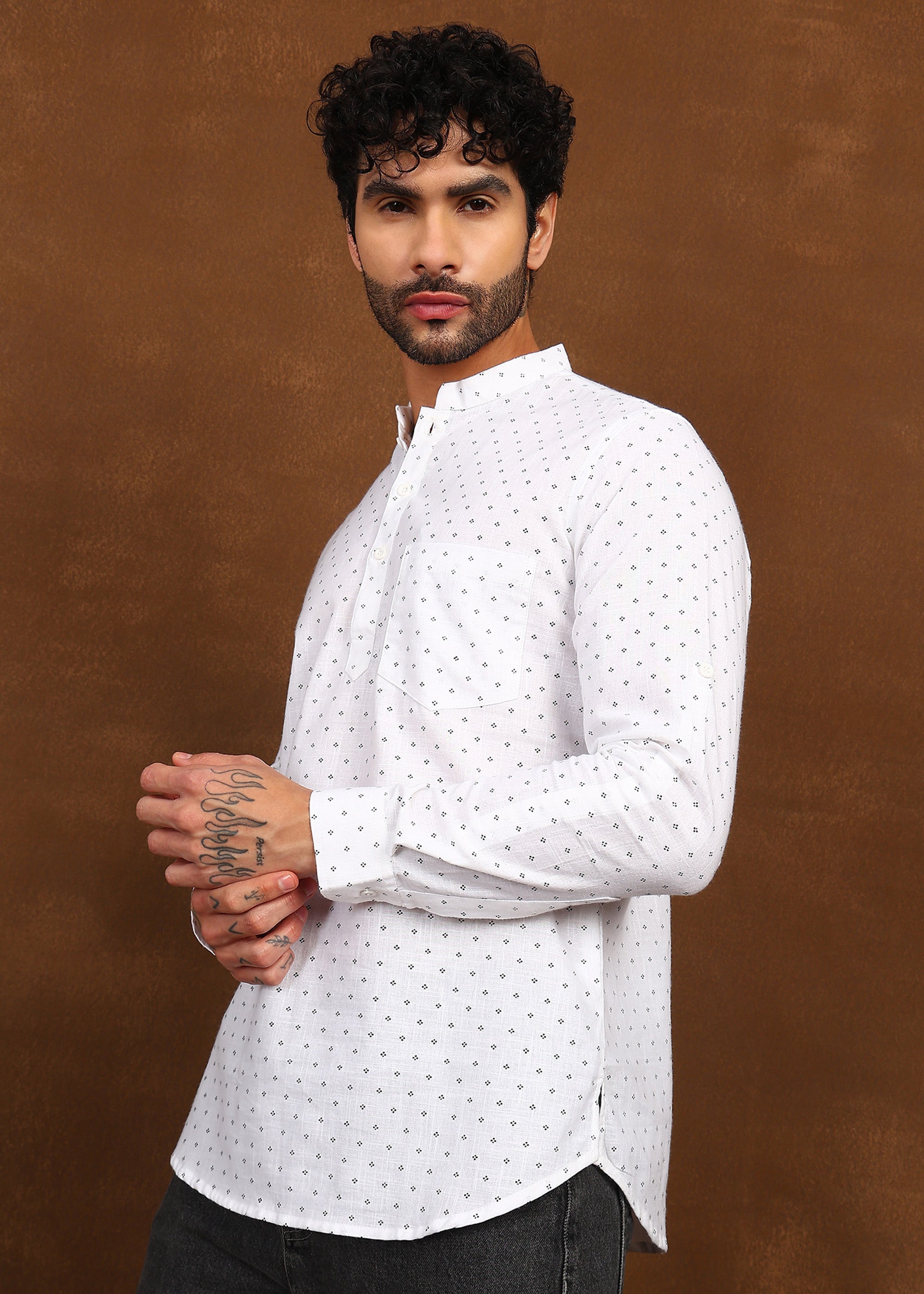 Fabmade Nova Dot Short Kurta | Grocsy