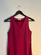 trueBrowns Pink Sleeveless Muslin Kurta | Grocsy