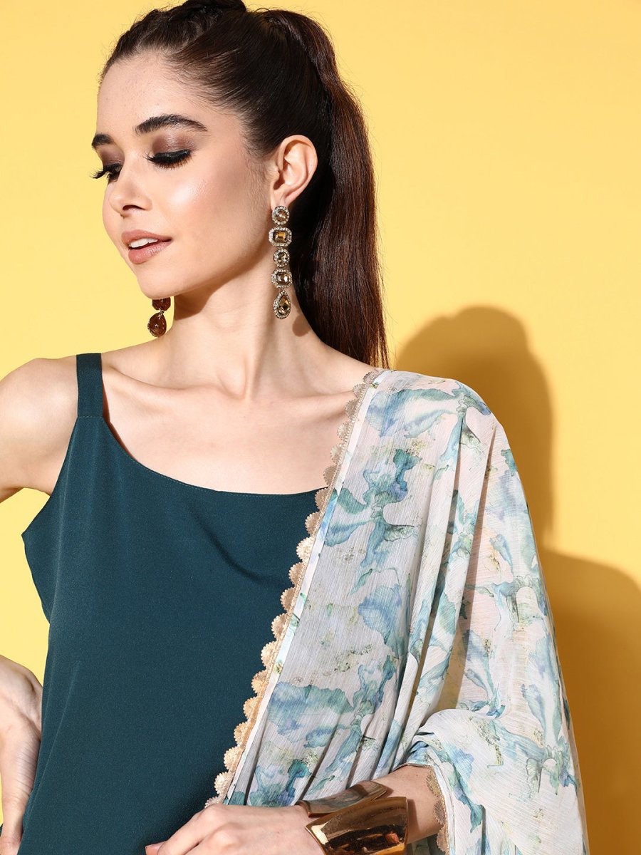 Ahalyaa Women Gotta Patti Kurta with Palazzos & With Dupatta | Grocsy