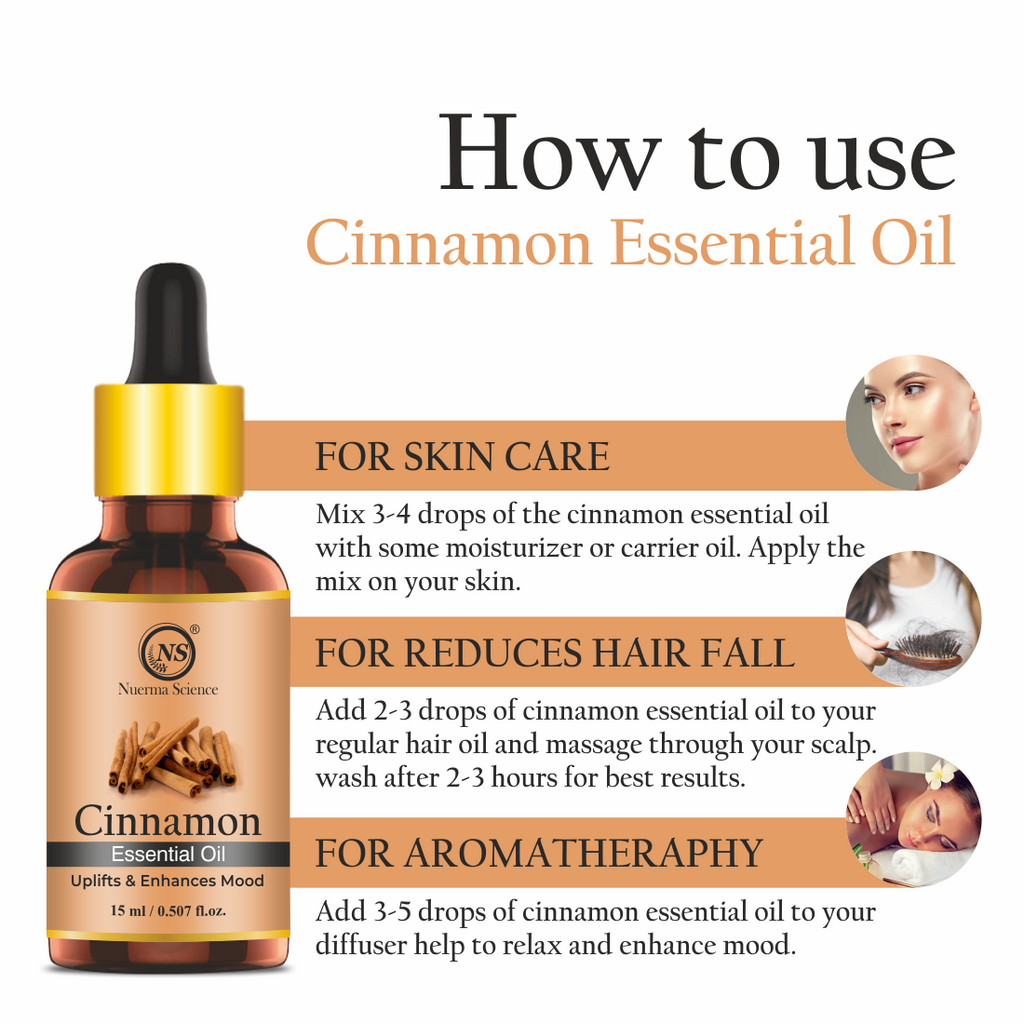 Nuerma Science Cinnamon Essential Oil For Body, Skin & Hair Care | Grocsy
