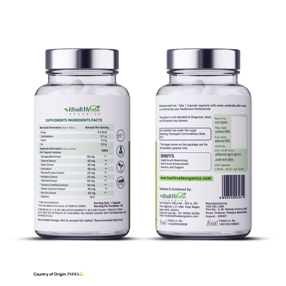 Health Veda Organics ProPlus Capsules | Grocsy