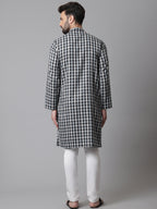 Even Apparels Multi Pure Cotton Kurta With Band Collar | Grocsy