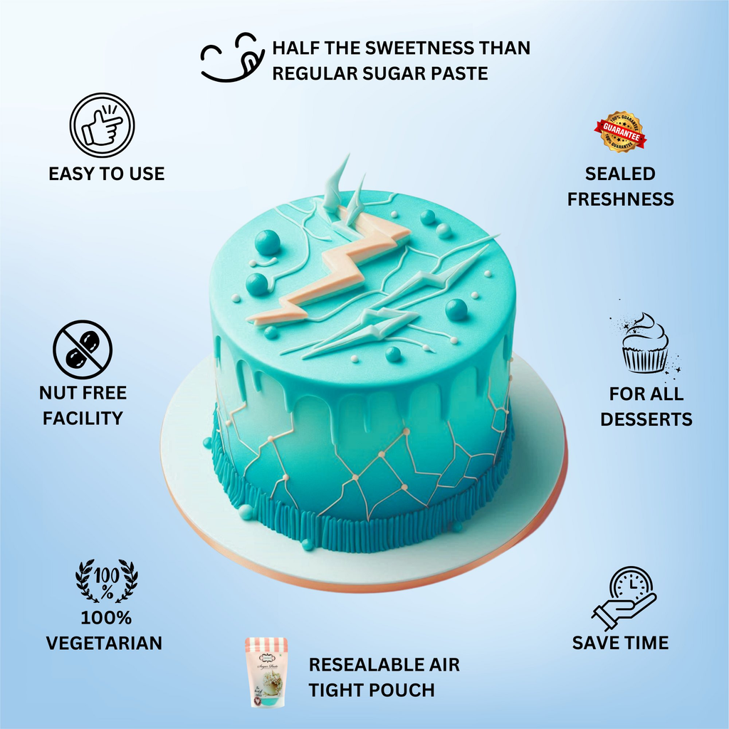 Confect Electric Blue Fondant | Edible Sugarpaste | Grocsy