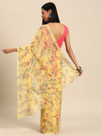 Ahalyaa Floral Poly Chiffon Saree | Grocsy