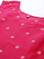 Ahalyaa Women Pink Geometric Printed Kurta | Grocsy