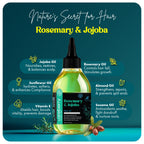 Careberry 100% Organic Rosemary & Jojoba Anti Dandruff Hair Oil | Grocsy
