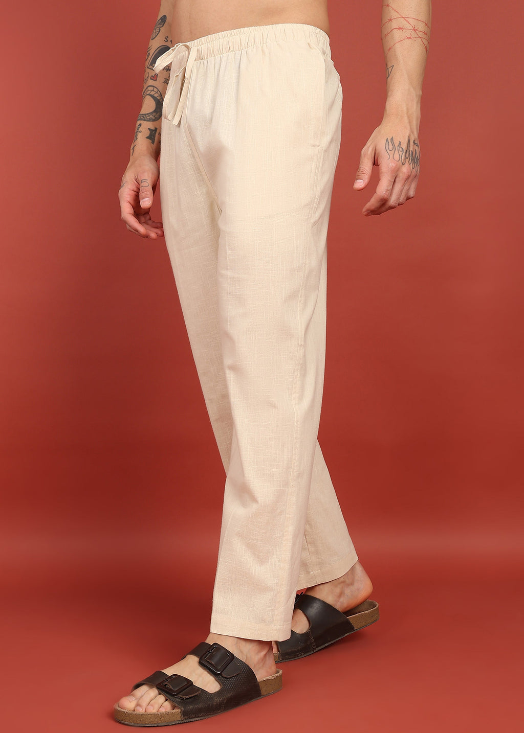 Fabmade Ivory Comfort Linen Pyjama | Grocsy