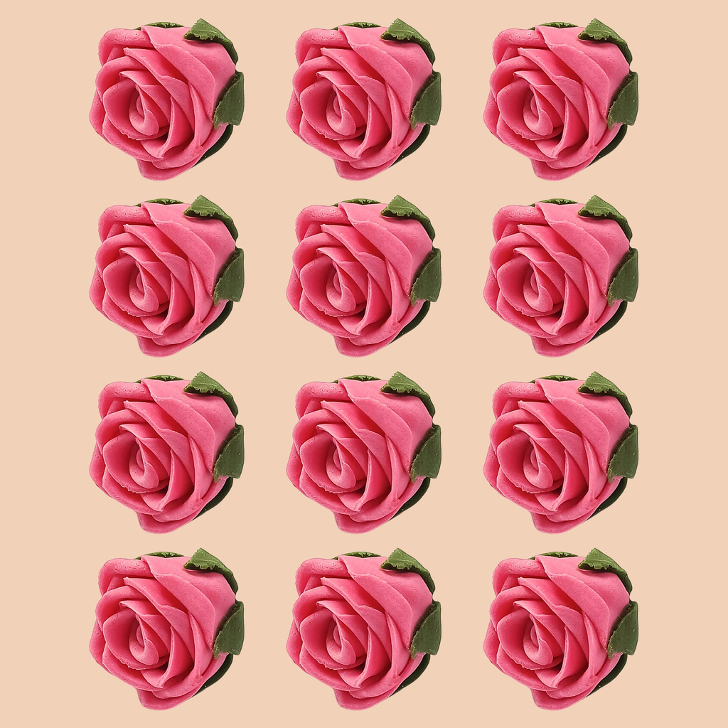 Confect Flamingo Rose Pink | Edible Sugar Roses Topper | Grocsy