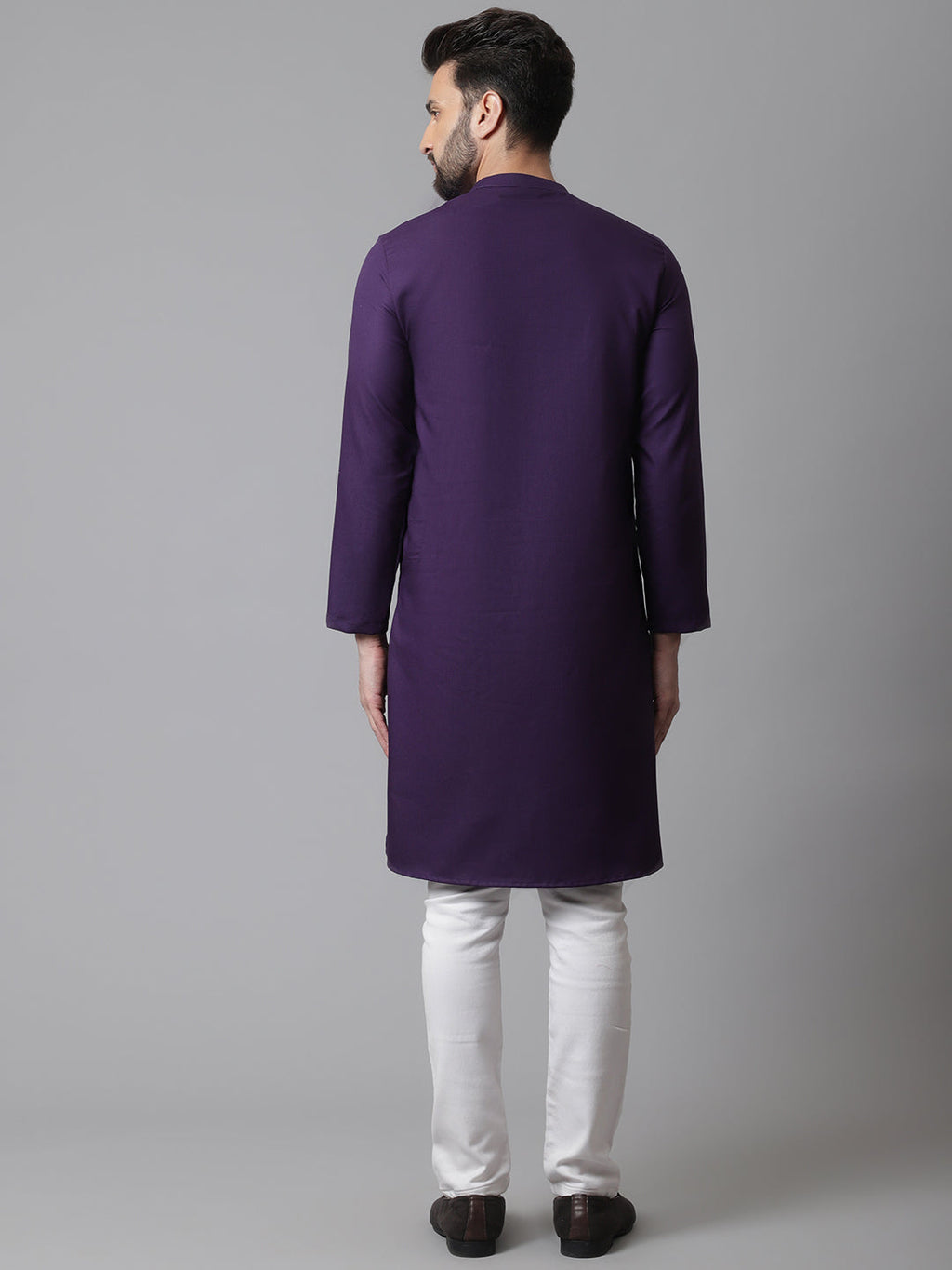 Even Apparels Purple Sherwani Kurta With Asymetrical Cut | Grocsy