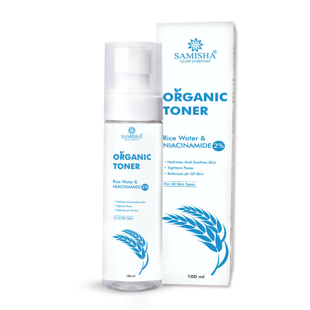 Samisha 2% Niacinamide & Rice Water Organic Face Toner | Grocsy