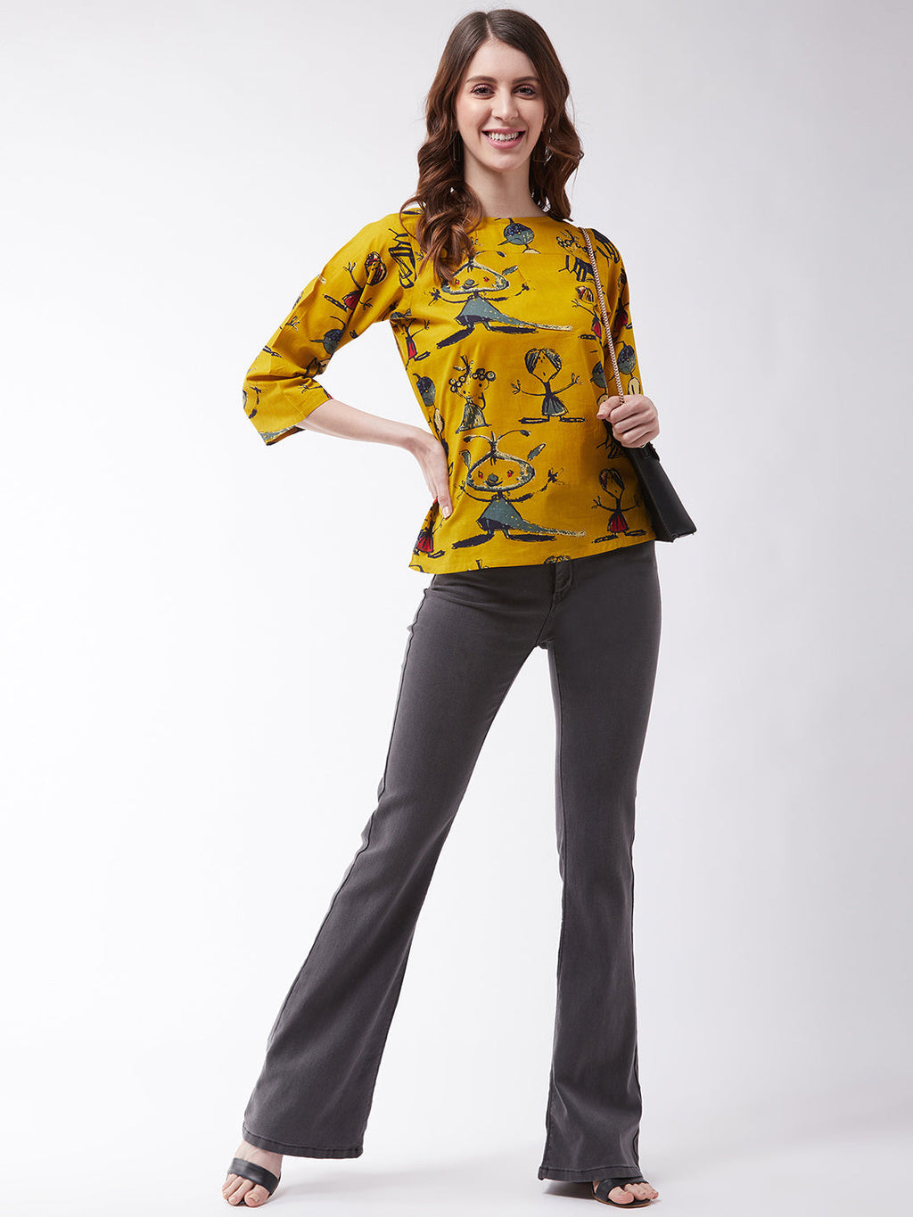 InWeave Women's Quirky Top With Sleevs | Grocsy