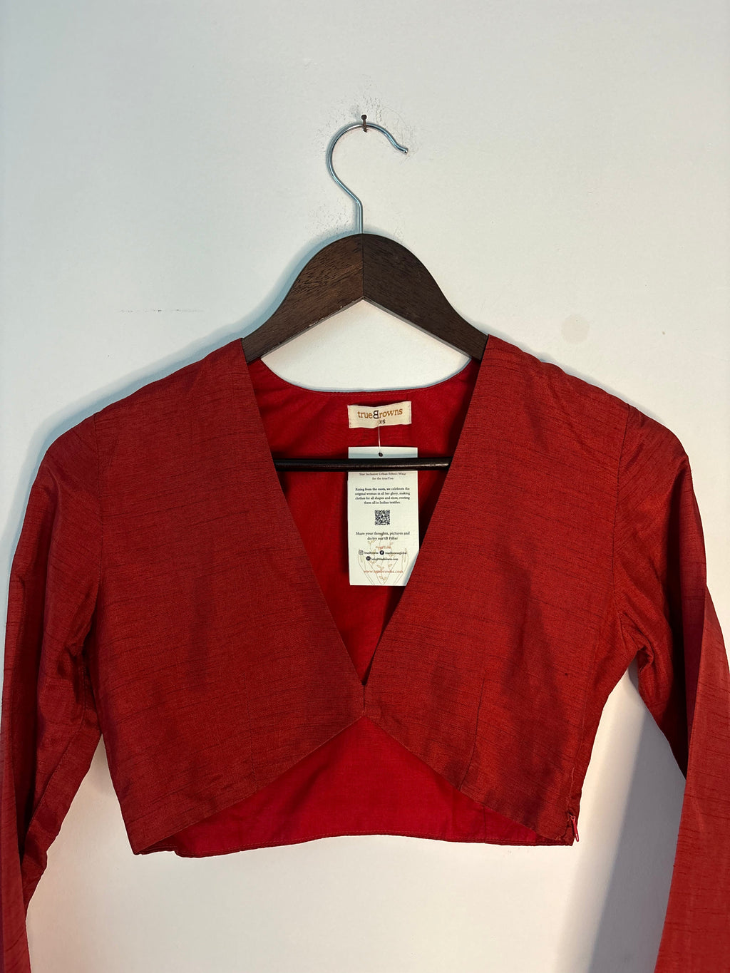 trueBrowns Rust Silk Blouse | Grocsy