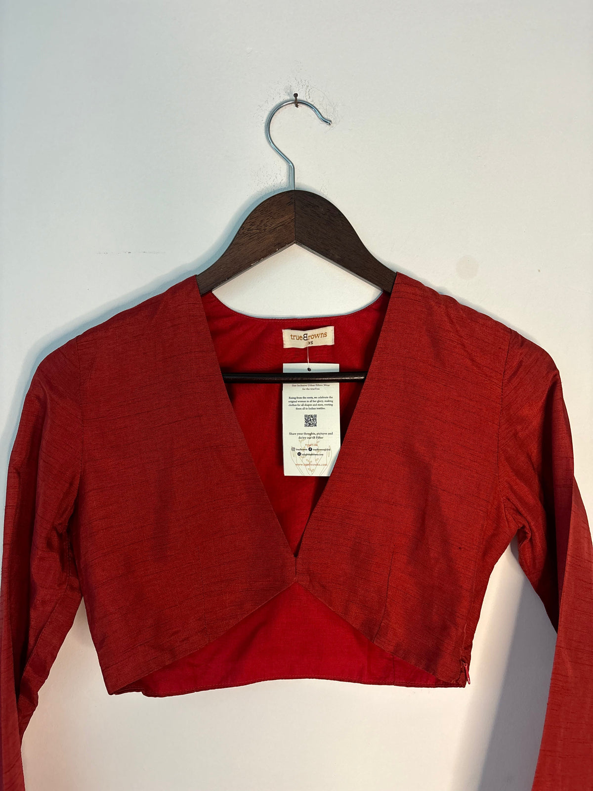 trueBrowns Rust Silk Blouse | Grocsy