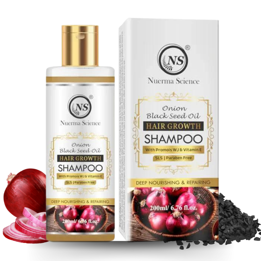 Nuerma Science Onion Black Seed Oil Hair Growth Shampoo | Deep Nourishing & Repairing | Grocsy