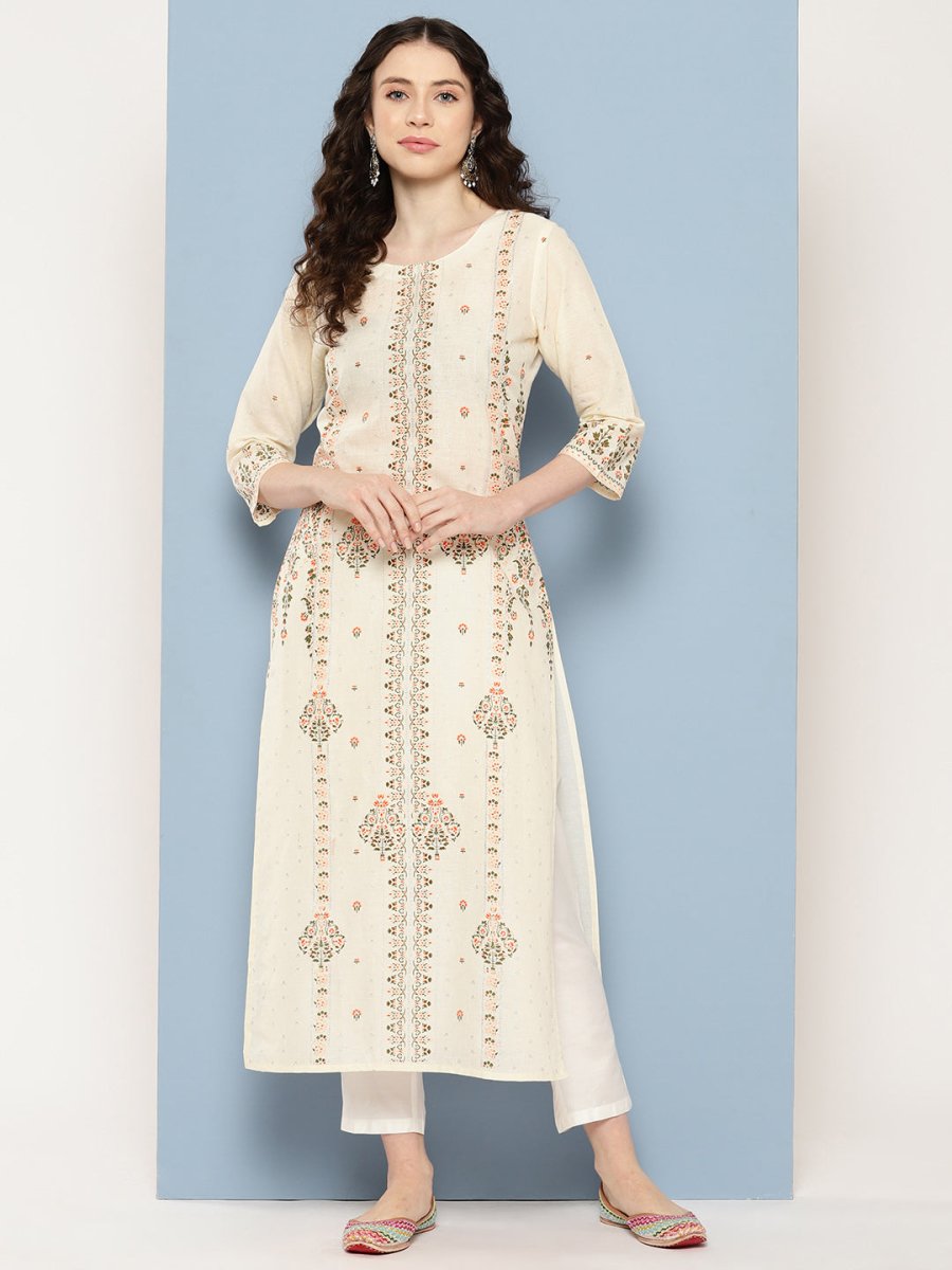 Ahalyaa Women Floral Printed Kurta | Grocsy
