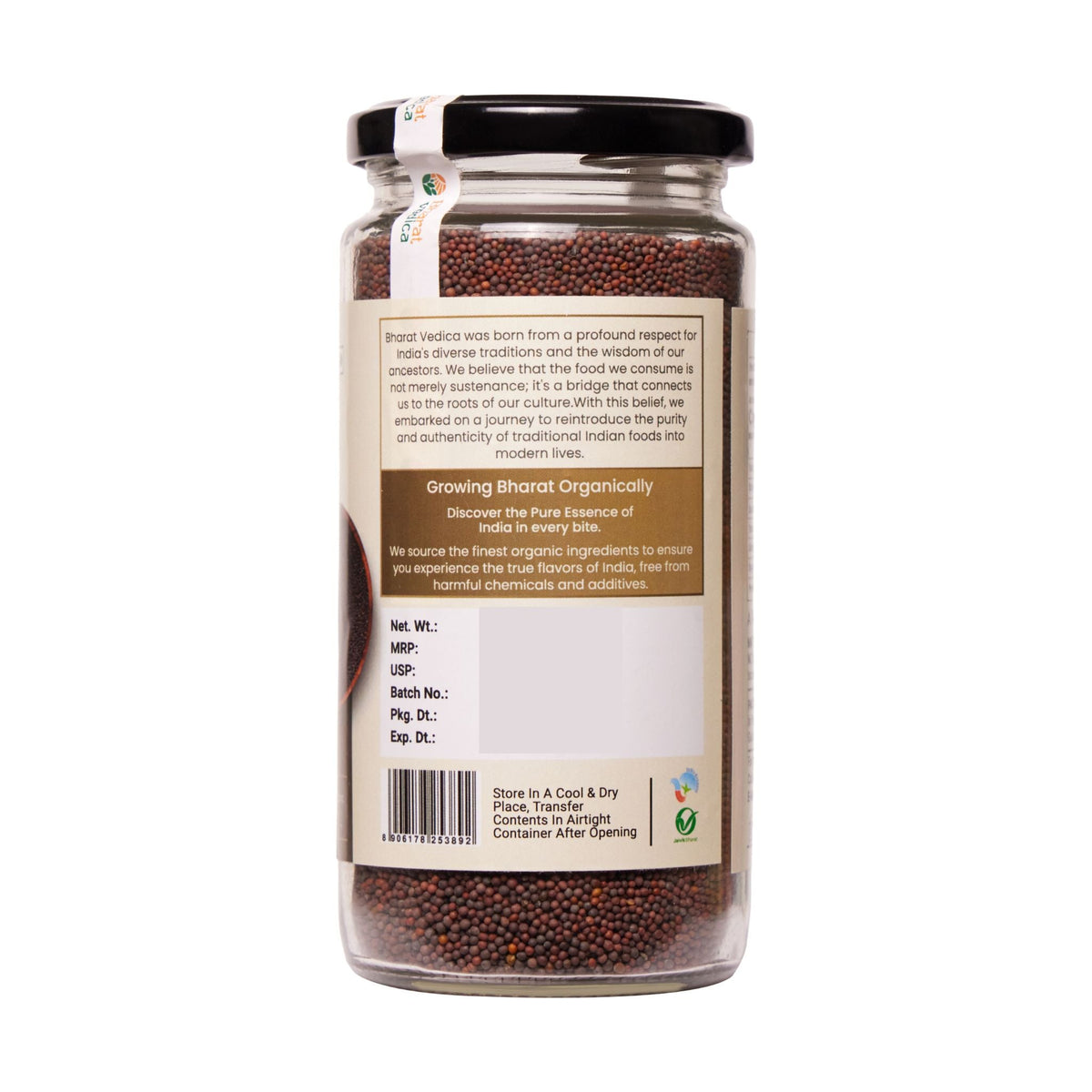 Bharat Vedica Organic Black Mustard Small - Kali Sarso | Grocsy