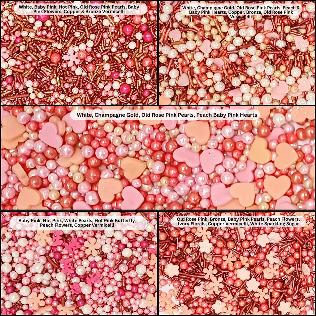 Confect Valentine Sprinkles | 10 Edible Decoration for Baking & Dessert | Grocsy