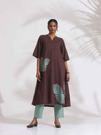 trueBrowns Cola Cotton Print Flared Kurta Set | Grocsy