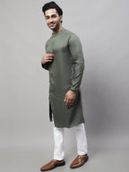 Even Apparels Green Sherwani Kurta With Asymetrical Cut | Grocsy